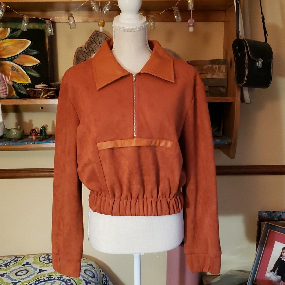 Cider Women's Orange Bomber Jacket - Picture 2 of 6